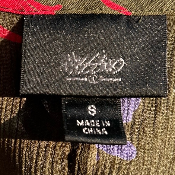 Mossimo 100% Polyester Floral Chiffon Sheer Blouse Size Small EUC - Picture 4 of 4